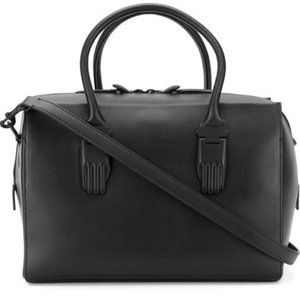 Opening Ceremony Hand Clasp Tote Bag Leather Black